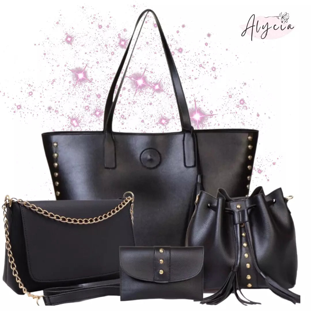 (PROMOÇÃO DE LANÇAMENTO) Kit Bolsa 4 peças ALYCIA - NOVA COLEÇÃO ♥ - Alyciabeauty