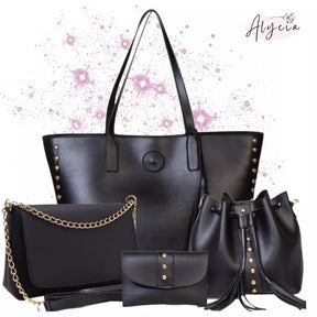 (PROMOÇÃO DE LANÇAMENTO) Kit Bolsa 4 peças ALYCIA - NOVA COLEÇÃO ♥ - Alyciabeauty