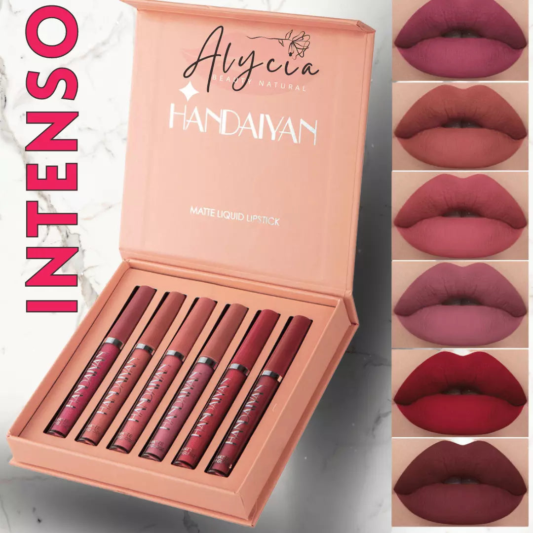 Kit Deslumbre Essencial de 6 Tons de Batons ALYCIA handaiyan - Alyciabeauty