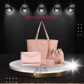 (PROMOÇÃO DE LANÇAMENTO) Kit Bolsa 4 peças ALYCIA - NOVA COLEÇÃO ♥ - Alyciabeauty