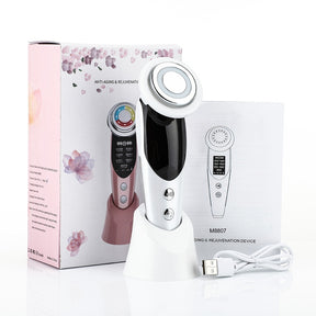 7 in 1 Face Lift Devices EMS RF Microcurrent Skin Rejuvenation Facial Massager Light Therapy Anti Aging Wrinkle Beauty Apparatus - Alyciabeauty