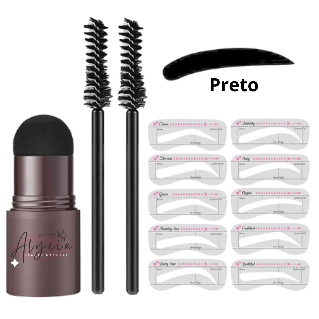 [COMPRE 1 LEVE 2] Kit Completo Sobrancelha Perfeita Alycia 24horas de duração - (BRINDE - tesoura e navalha)