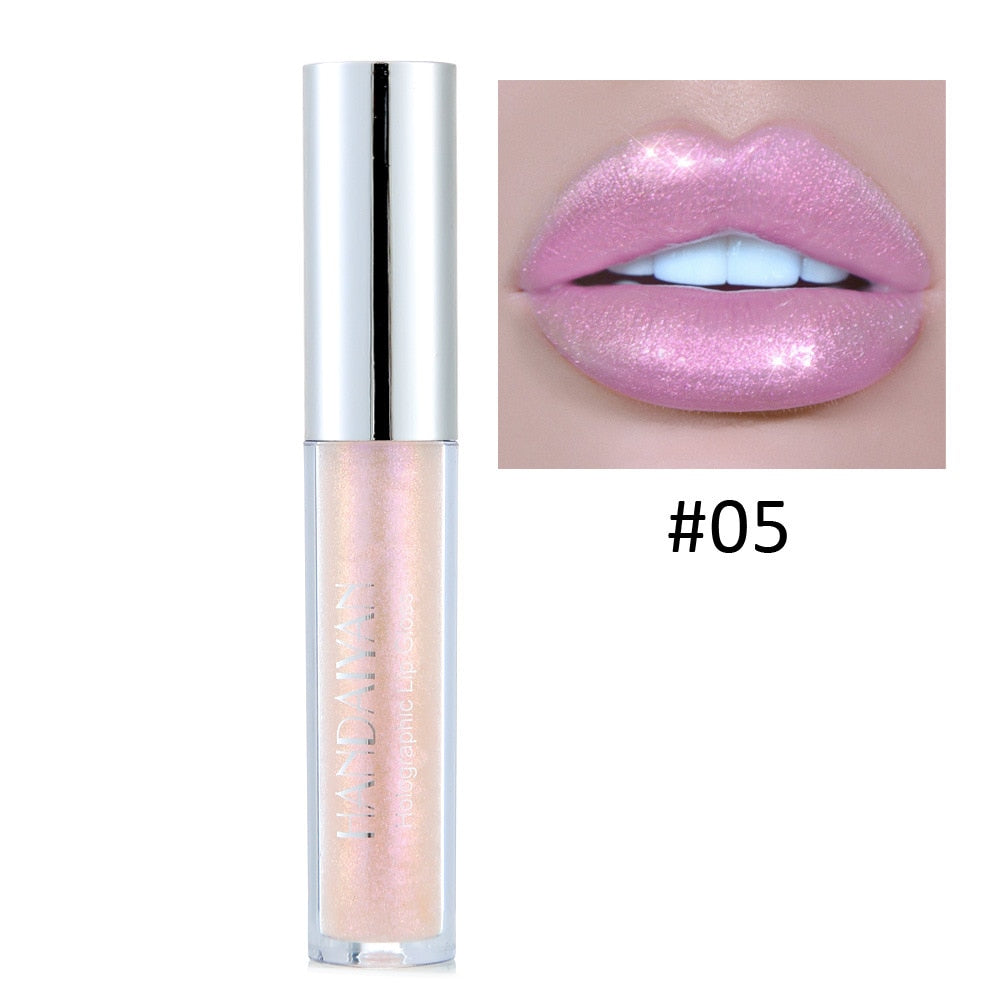 Handaiyan 6 Colors Lip Gloss Longlasting Glitter Red Nude Lipstick Liquid Waterproof Moisturize Luminous Lipgloss Makeup - Alyciabeauty